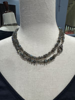 37" Gray Labradorite Necklace | Ulka Rocks