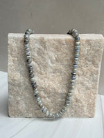 Gray Gray Silverite Beads - Ready for a Custom Necklace | Ulka Rocks