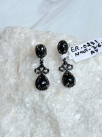 Black Black Spinel Drop Earrings | Ulka Rocks