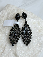 Black Black Spinel Marquis Earrings | Ulka Rocks