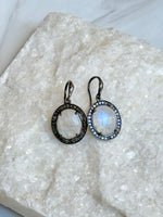 Small Blue Moonstone Drop Earrings | Ulka Rocks