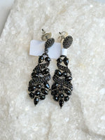 Black Black Spinel Cluster Earrings | Ulka Rocks