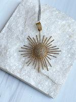 Gold Diamond Starburst Pendant | Ulka Rocks