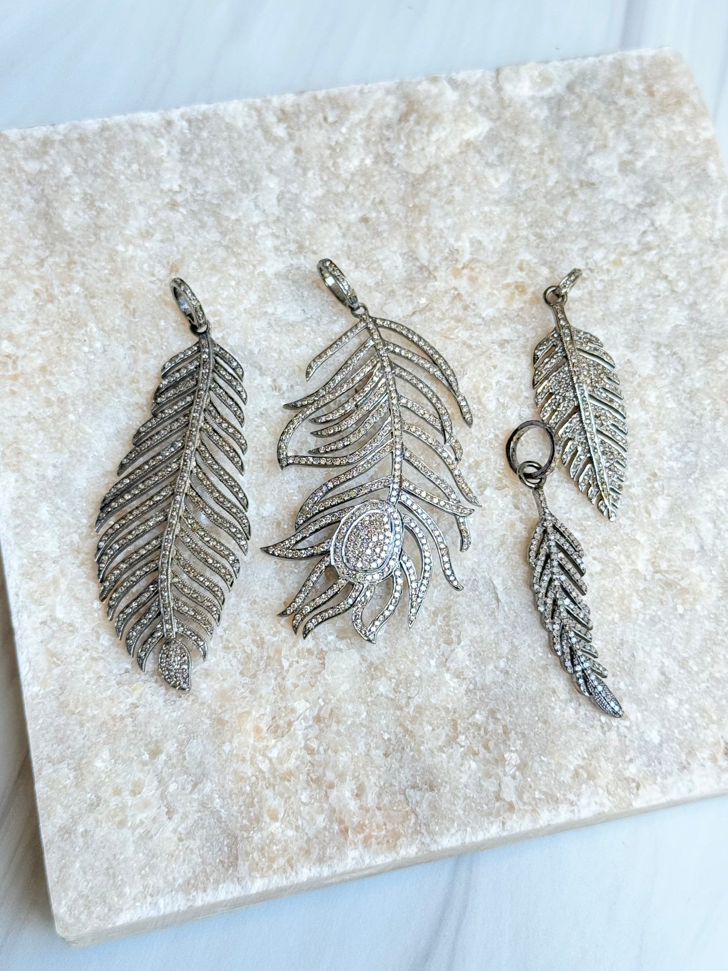 Silver Feather Pendants | Ulka Rocks