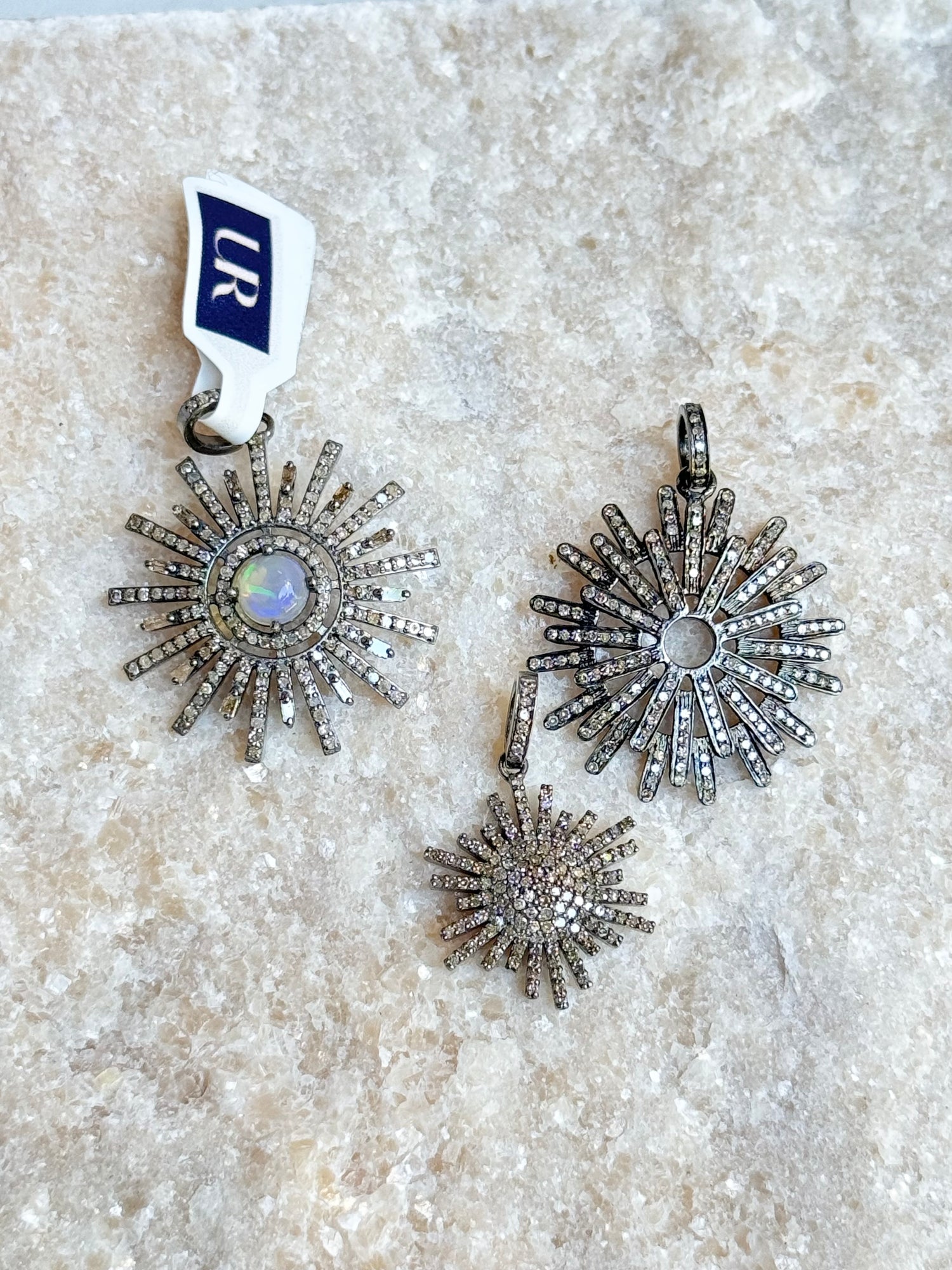 Diamond & Opal Sterling Silver Starburst | Ulka Rocks