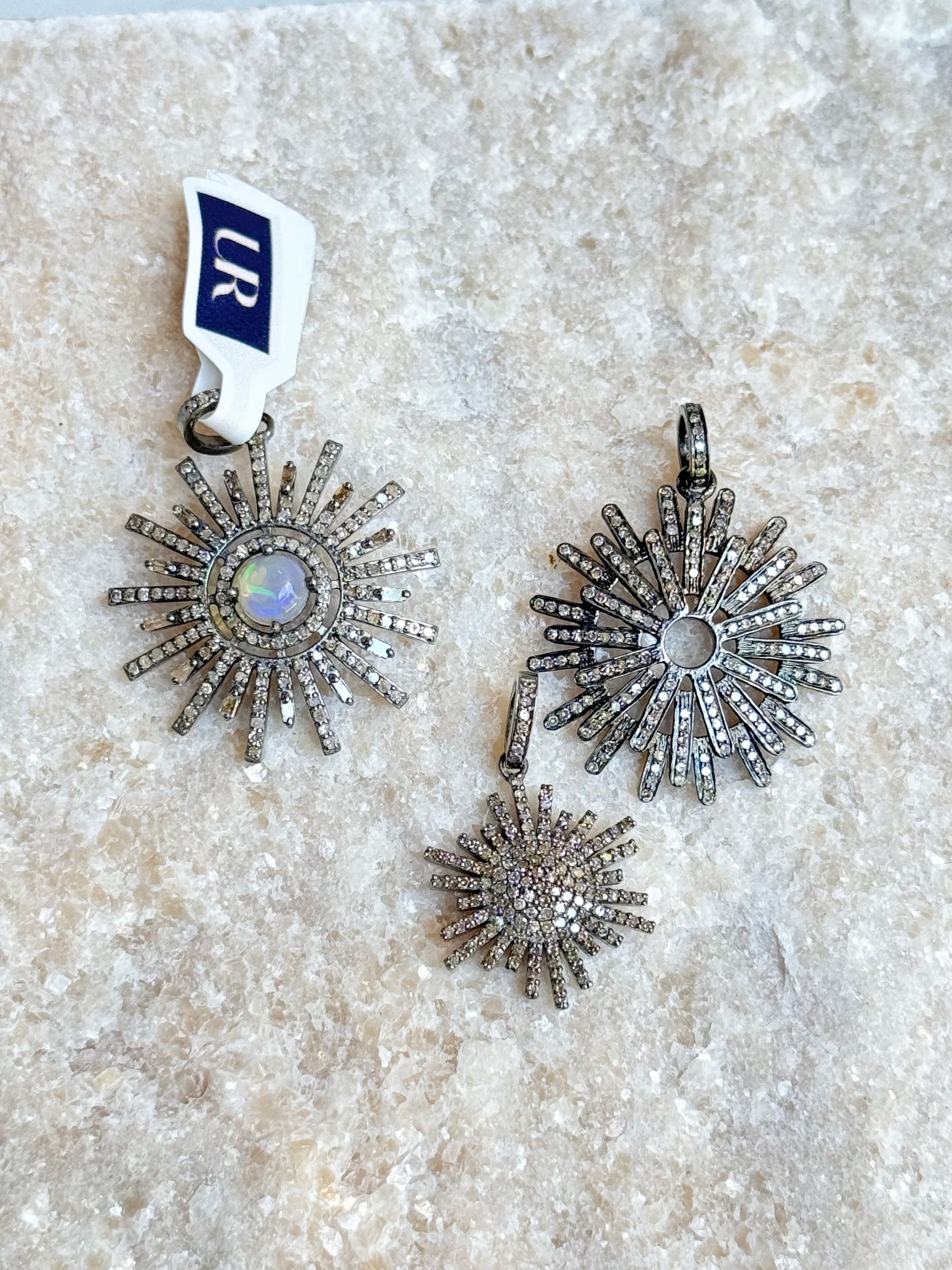 Diamond & Opal Sterling Silver Starburst | Ulka Rocks