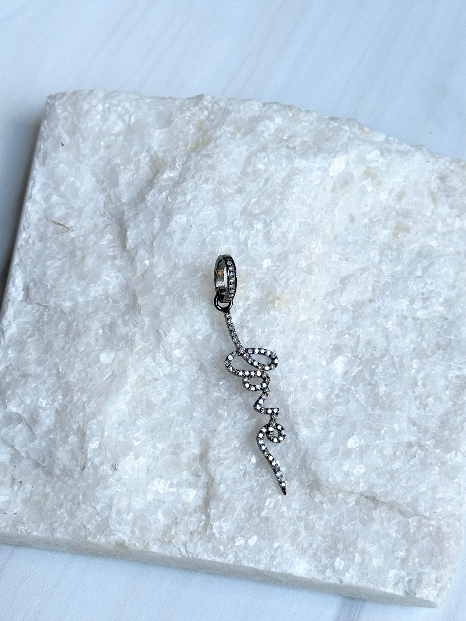 Diamond Sterling Silver Pendant | Ulka Rocks