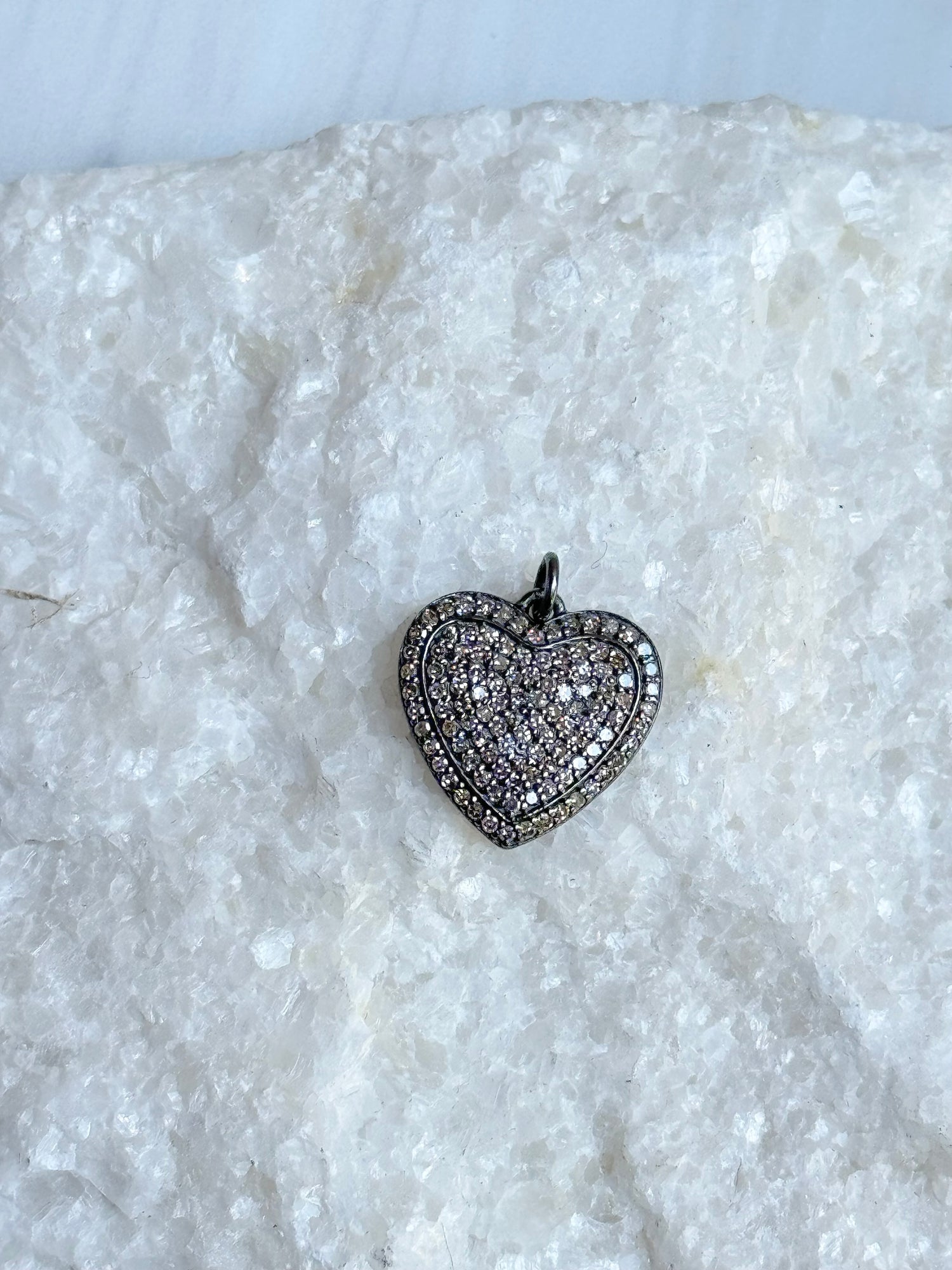 Small Diamond Heart Pendant | Ulka Rocks