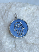 Lapis Hamsa Diamond Pendant | Ulka Rocks