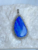 Blue Blue Agate Diamond Pendant | Ulka Rocks