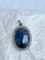 Blue Leland Blue Stone Diamond Pendant | Ulka Rocks