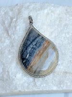 Large Picasso Brown Jasper Pendant | Ulka Rocks