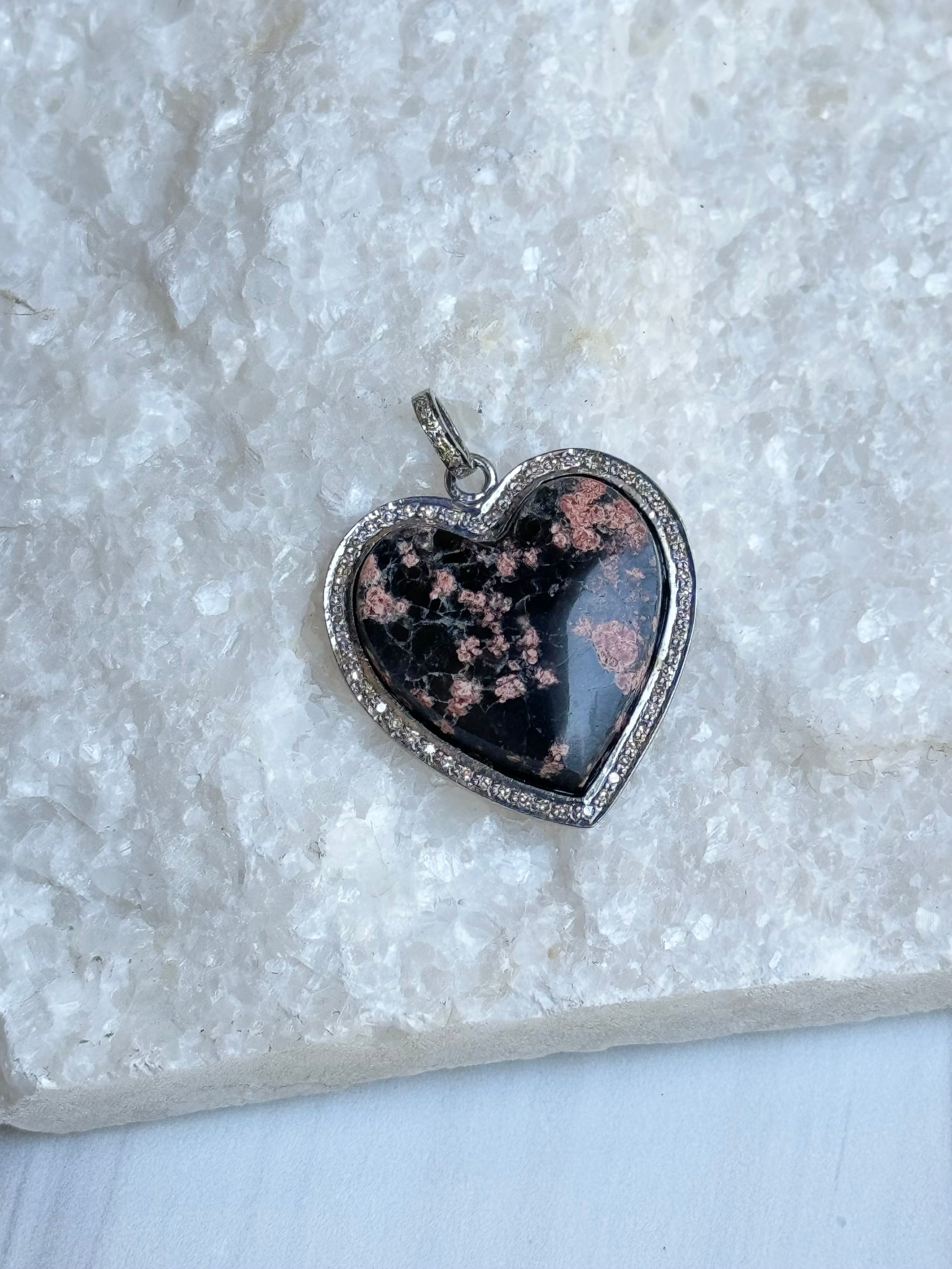 Snowflake Black Obsidian Pendant | Ulka Rocks