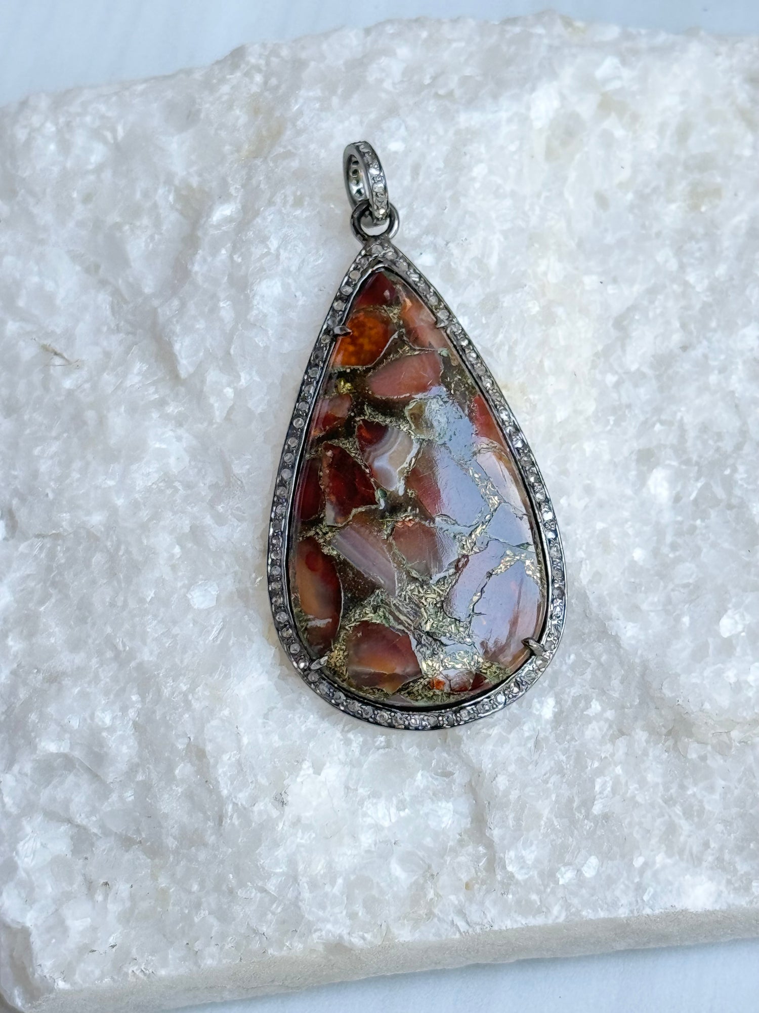 Copper Mohave Brown Turquoise Pendant | Ulka Rocks