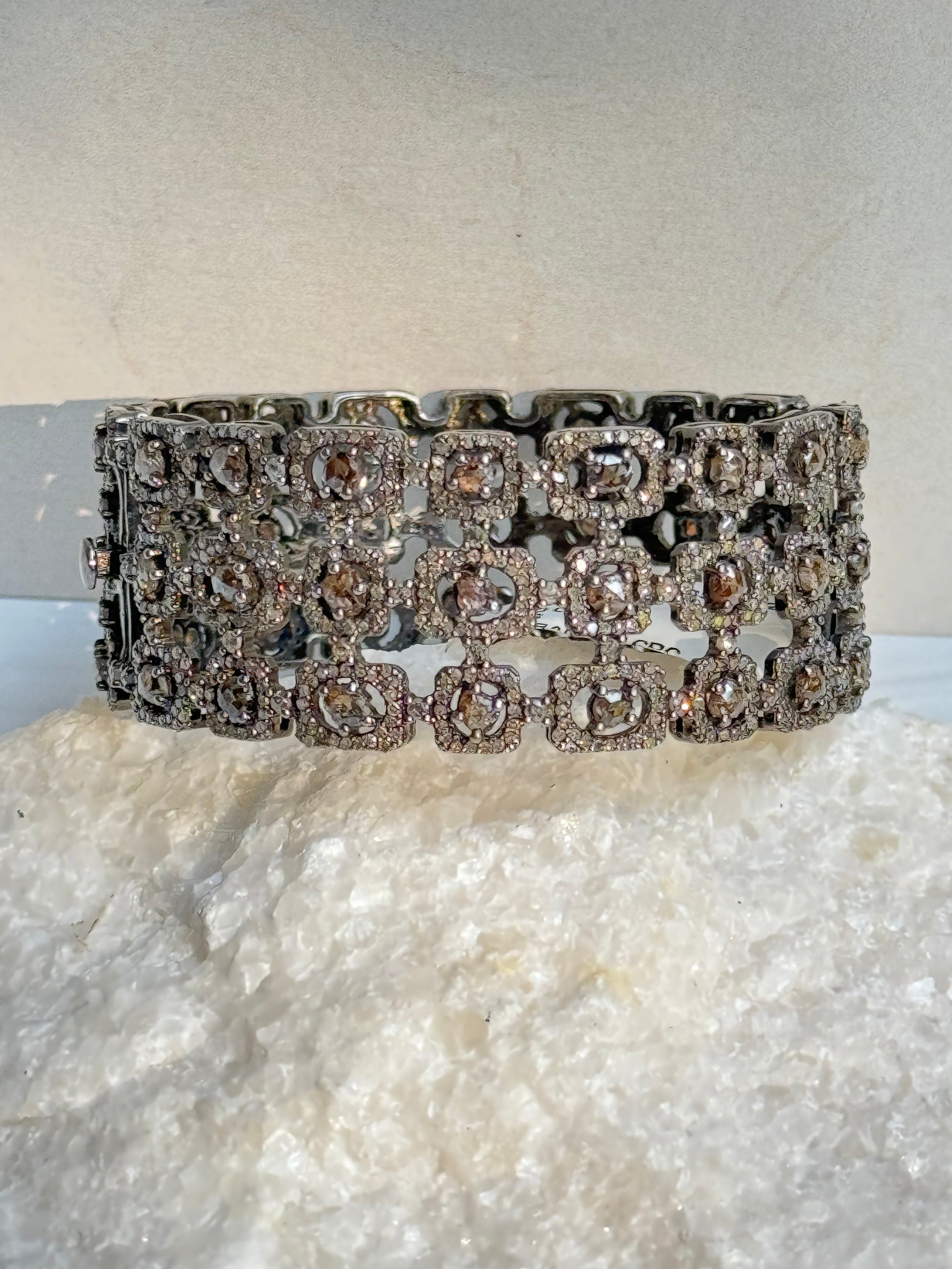 Champagne Rosecut Diamond Bracelet | Ulka Rocks
