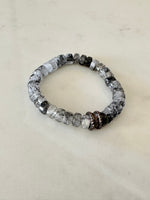 Black and White Diamond Accent Bracelet | Ulka Rocks