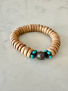 Show Special - Rosewood with Diamond and Turquoise Accents Bracelets