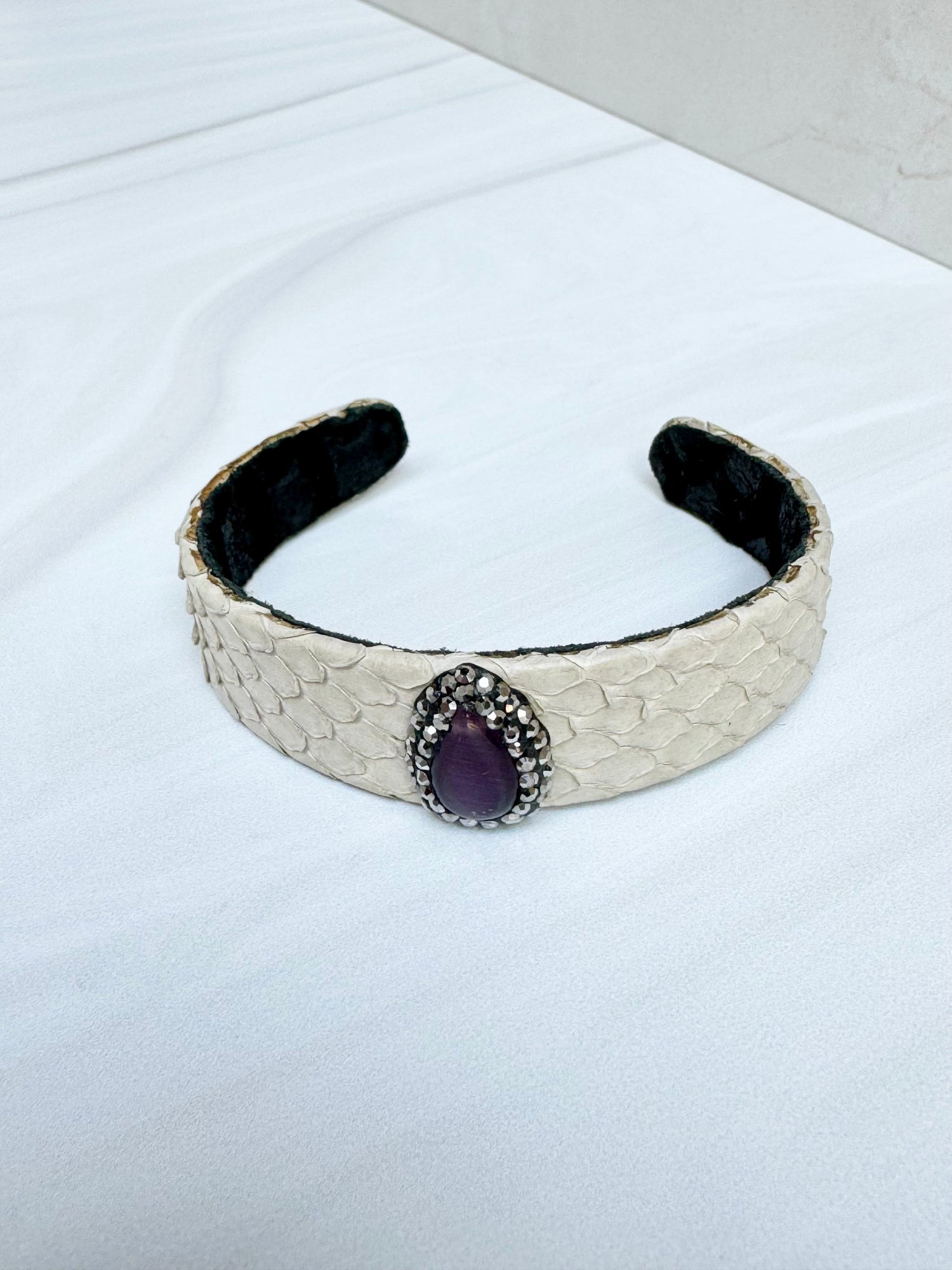 Leather Bracelet - Cream | Ulka Rocks