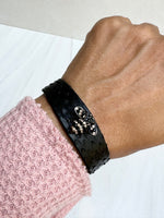 Leather Bracelet Bee Cuff | Ulka Rocks