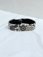 Leather Bracelet - Neutral Pattern - Magnetic Closure | Ulka Rocks