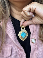 Kingman Blue Turquoise Pendants | Ulka Rocks