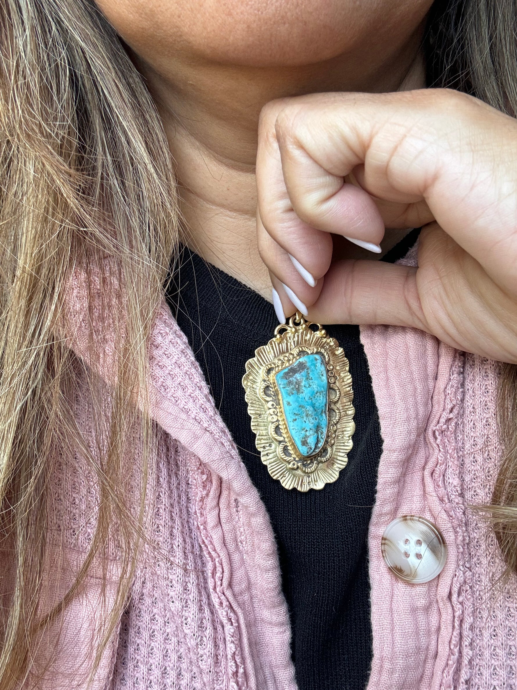 Kingman Blue Turquoise Pendants | Ulka Rocks