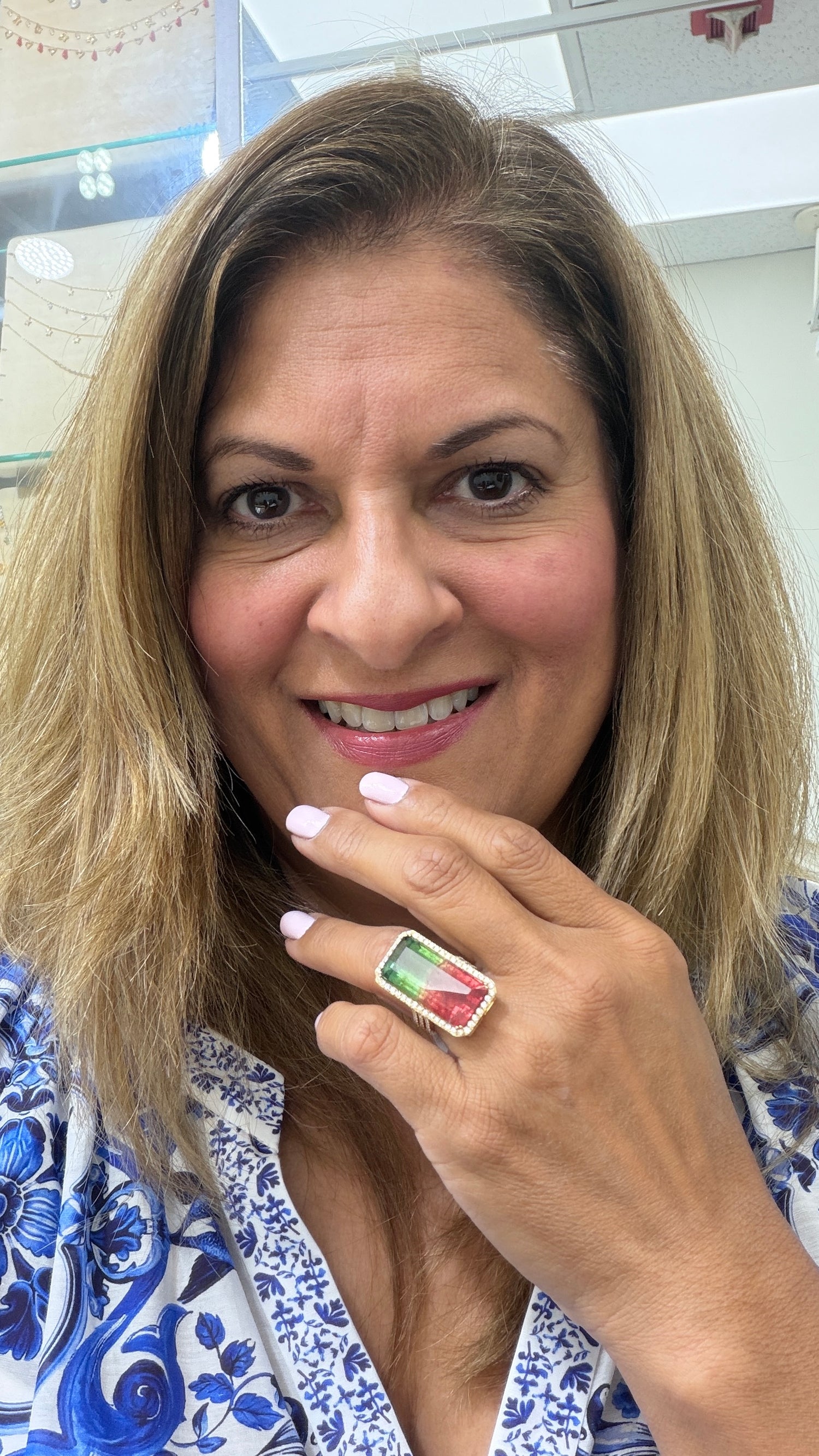 18k Yellow Gold Ring With Tourmaline Size 7