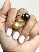 South Sea and Tahitian Black Pearl Ring | Ulka Rocks