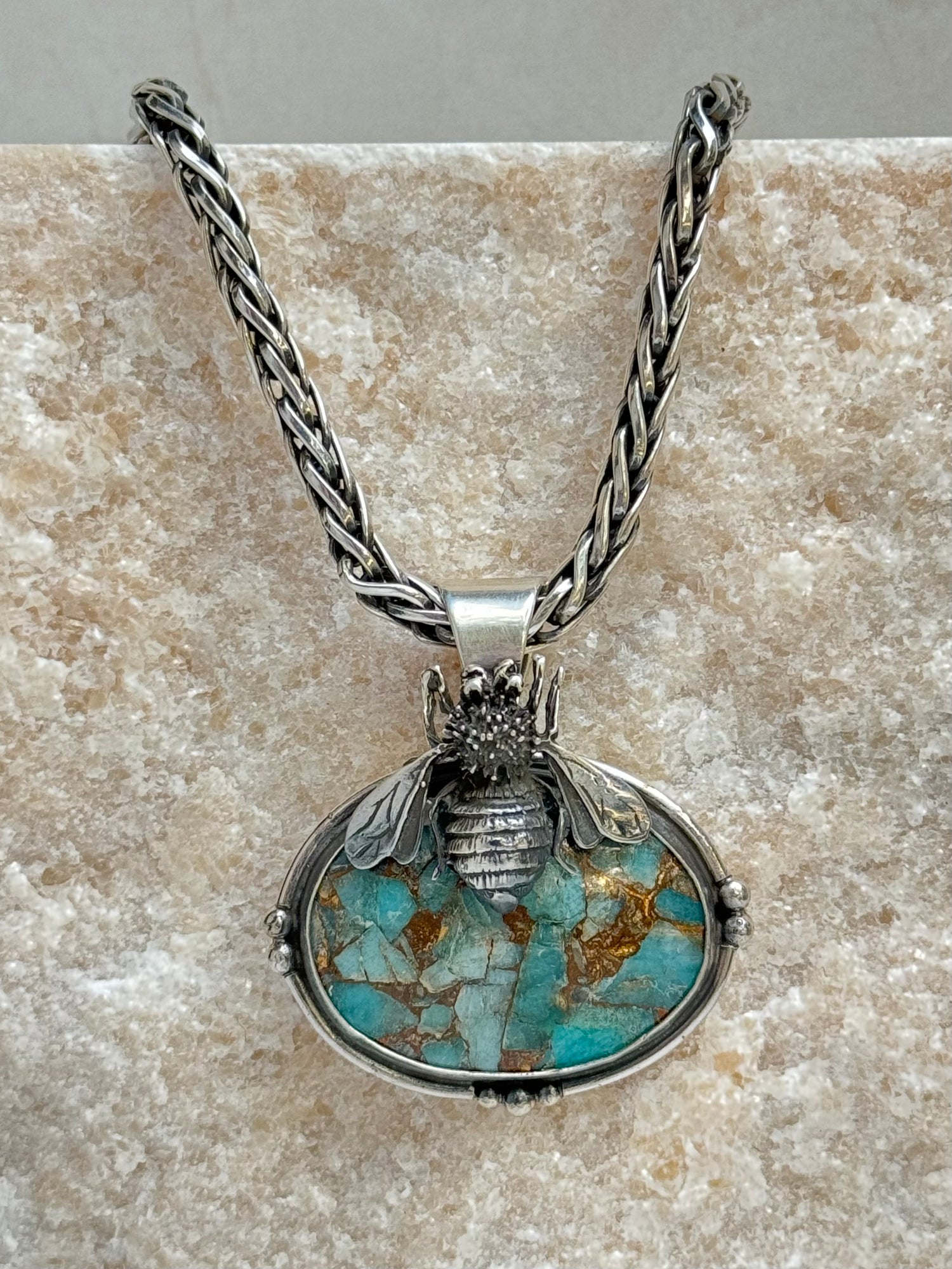 Sterling Silver Mohave Bee Necklace | Ulka Rocks