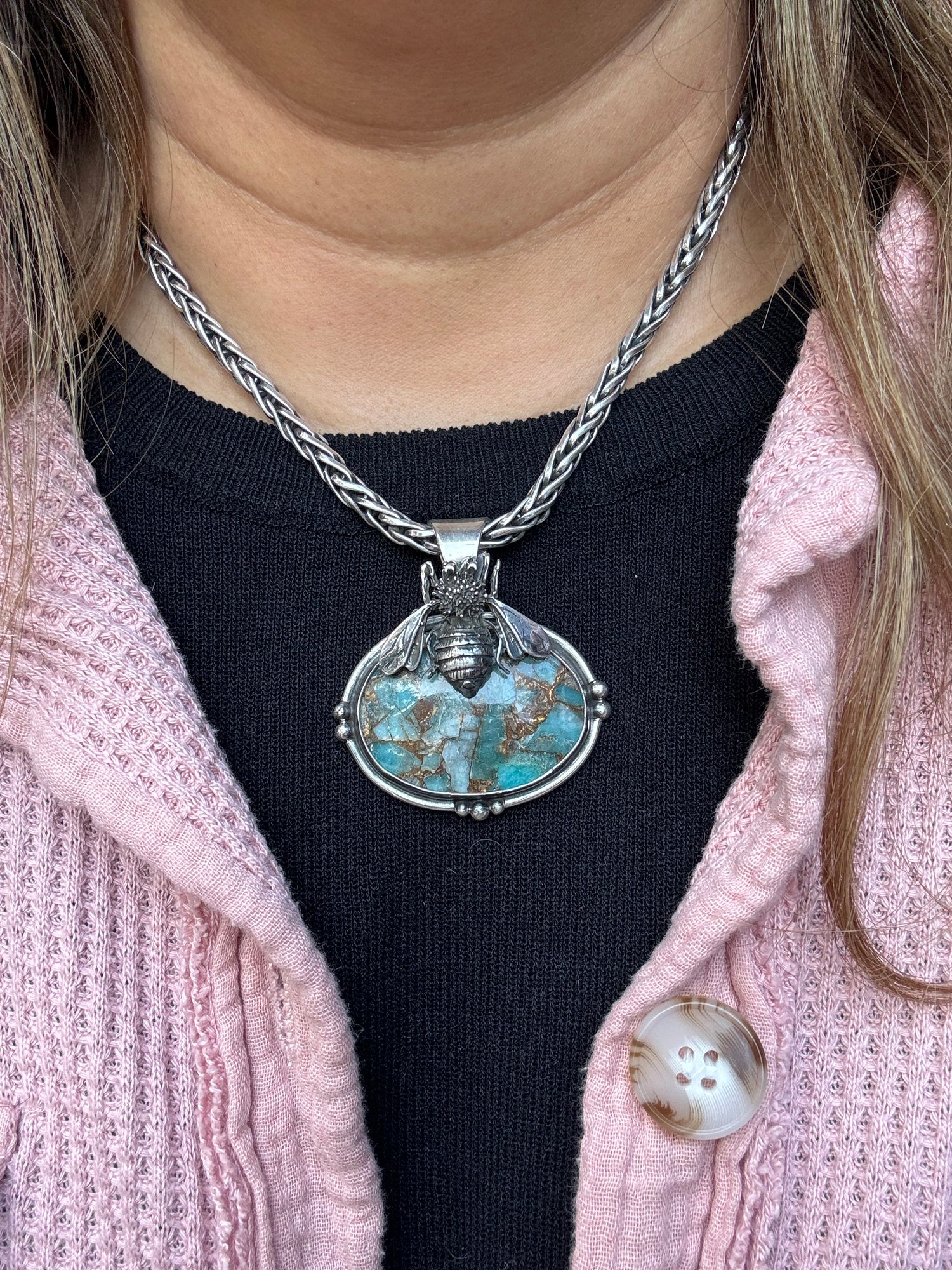 Sterling Silver Mohave Bee Necklace | Ulka Rocks
