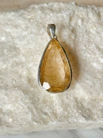 Golden Rutile Orange Quartz Pendant | Ulka Rocks