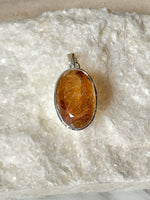 Golden Rutile Orange Quartz Pendant | Ulka Rocks