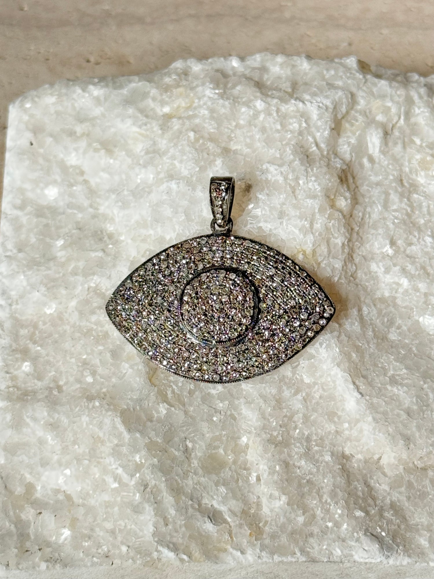 Evil Eye Diamond Pendant | Ulka Rocks