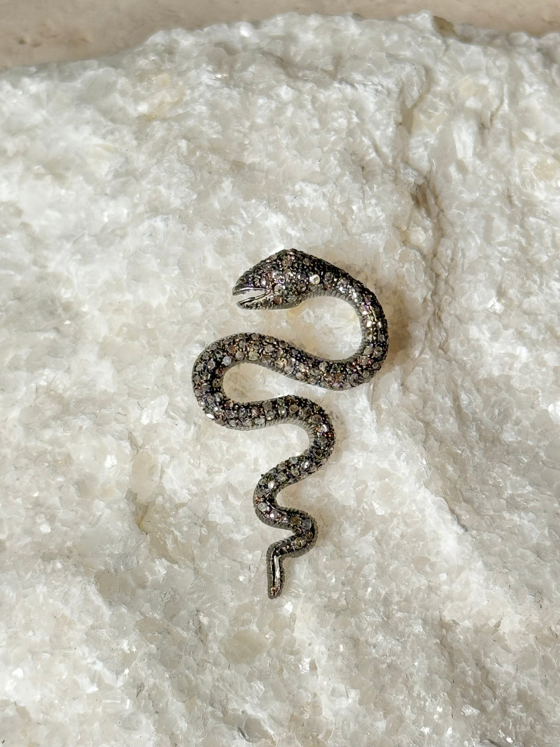 Pave Diamond Snake Pendant | Ulka Rocks