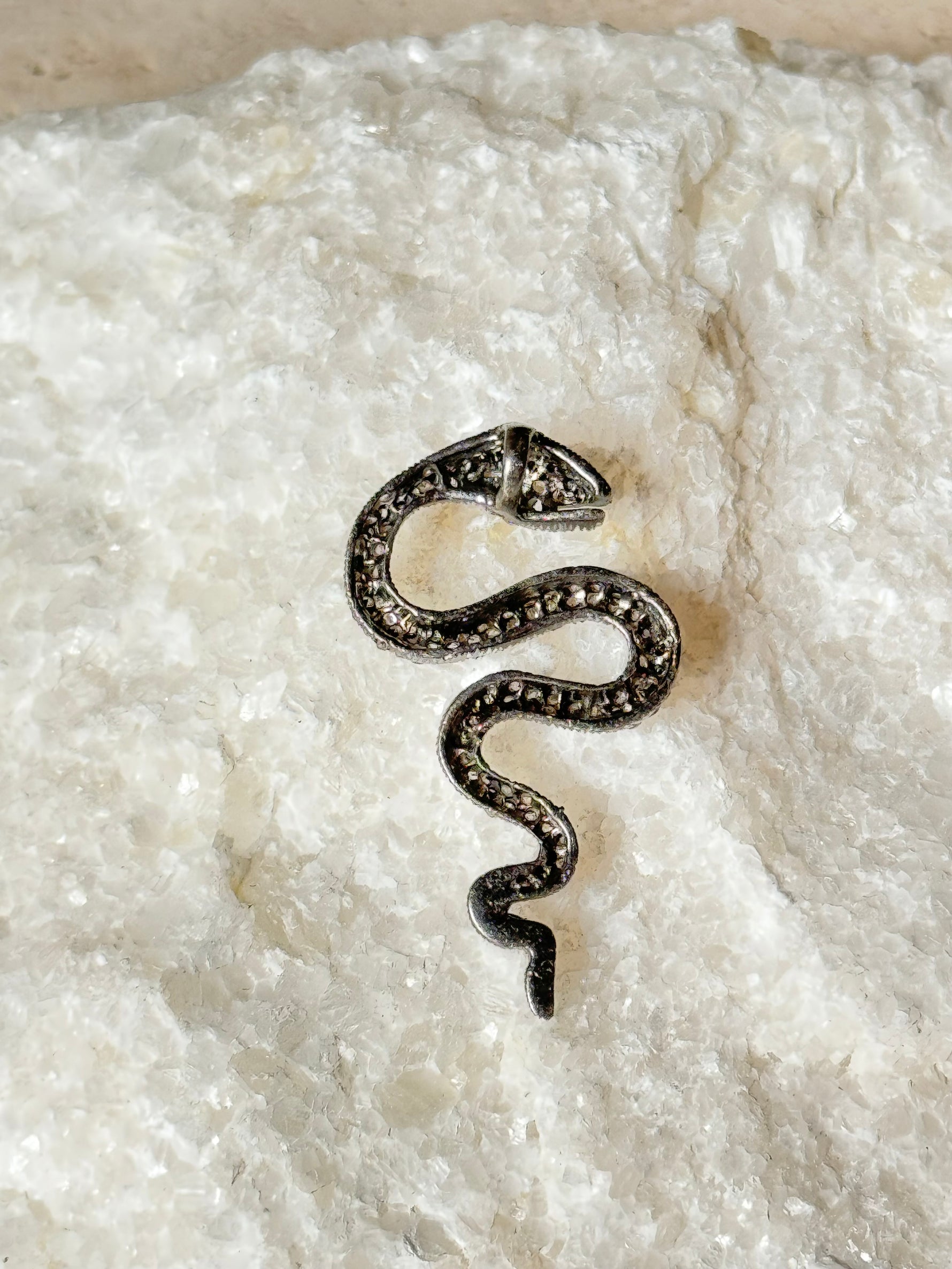 Pave Diamond Snake Pendant | Ulka Rocks