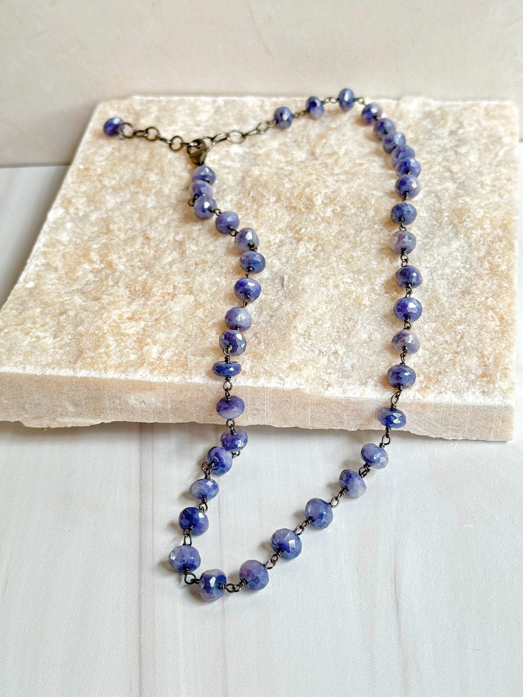 Lavender Purple Moonstone Necklace | Ulka Rocks