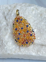 Multi-colored Pink Sapphire Pendant | Ulka Rocks