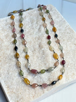 Creamy Pink Sapphire Small Nugget Chain Necklace | Ulka Rocks