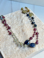 Creamy Pink Sapphire Chain Necklace | Ulka Rocks