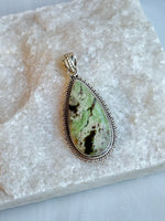 Light Green Green Variscite Sterling Silver Pendant | Ulka Rocks