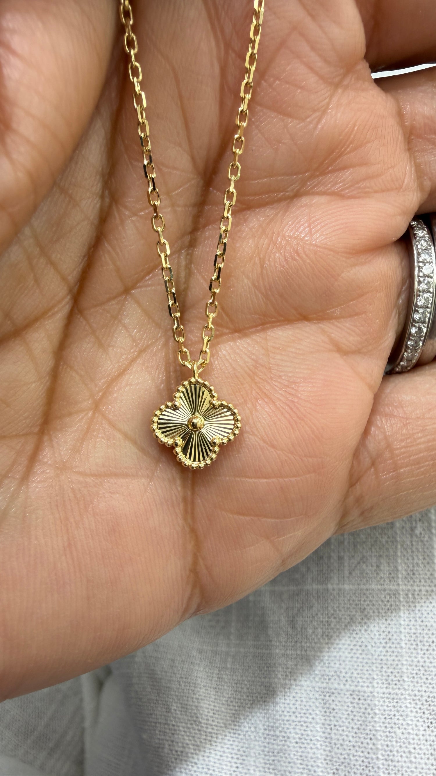 18k Yellow Gold Necklace 16-18 inches