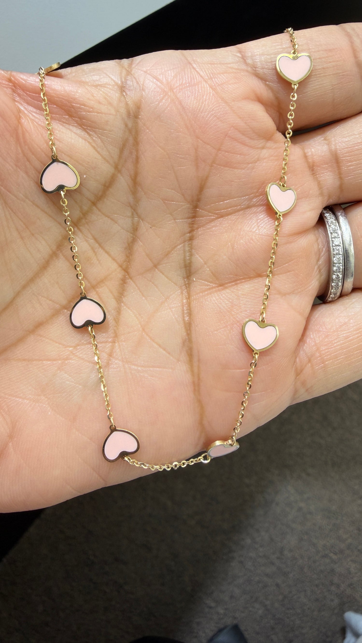 14k Yellow Gold Necklaces With Enamel 16-18 inches