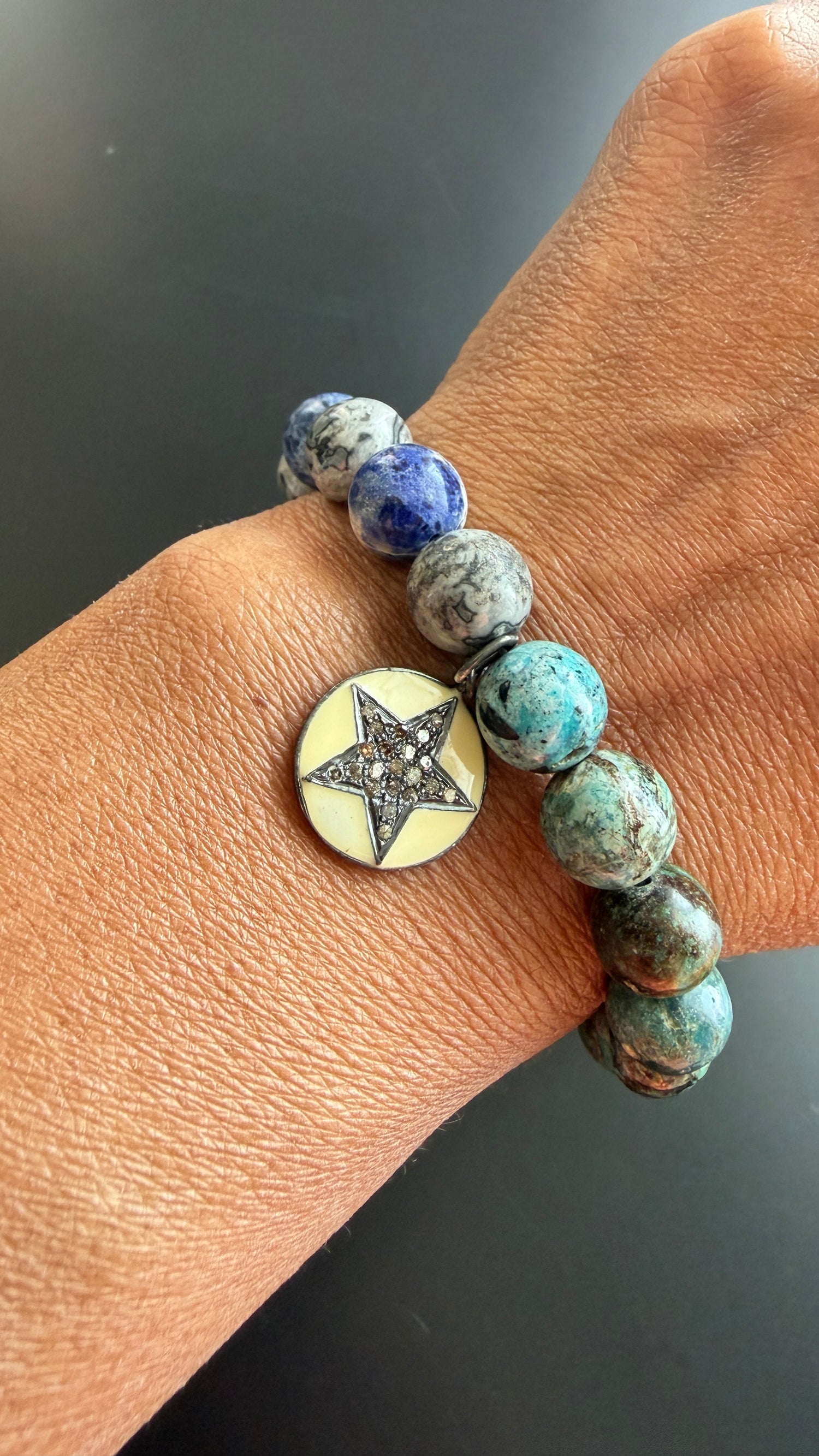 Sterling Silver Bracelet With Chrysocolla