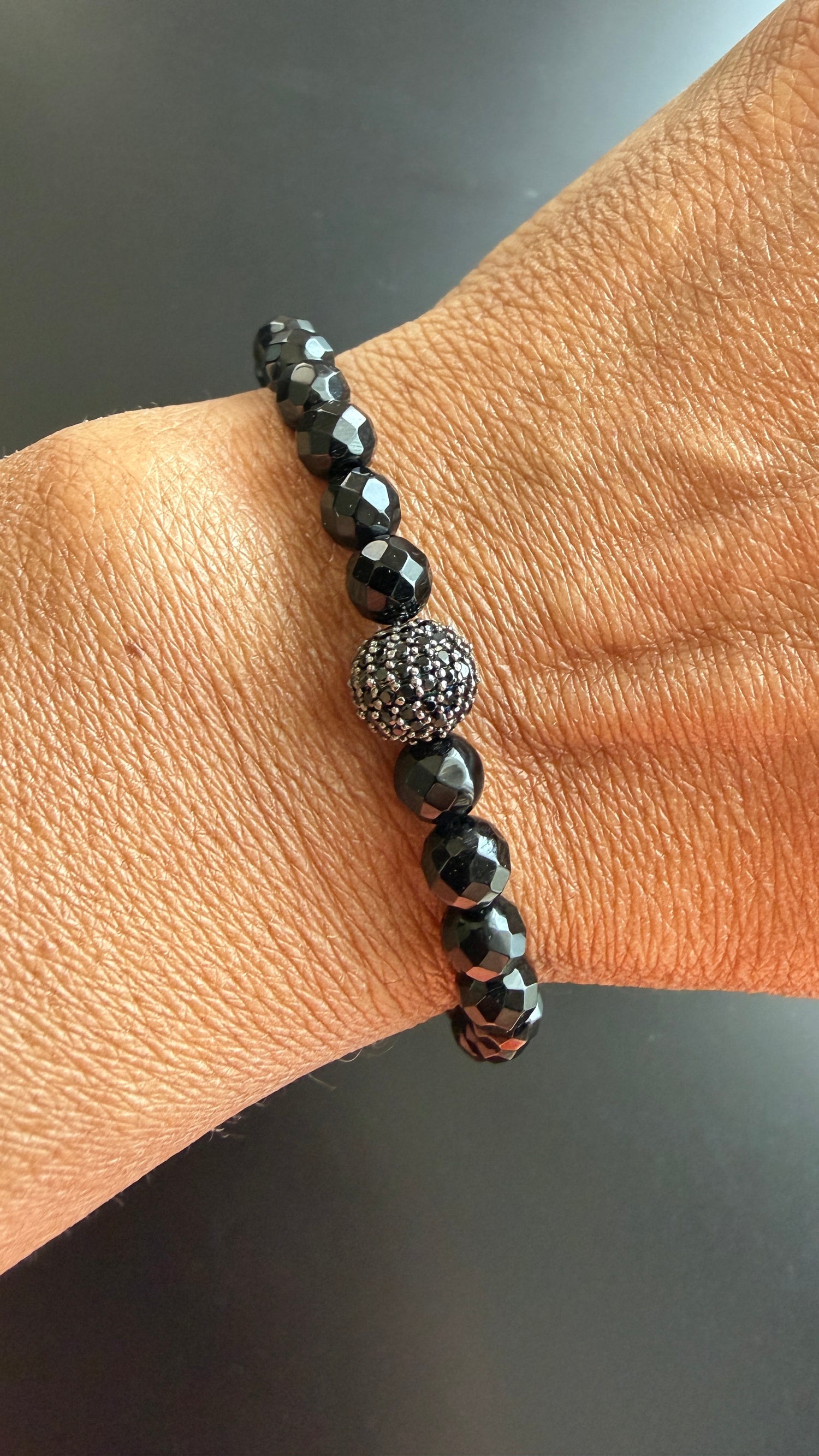Sterling Silver Bracelet With Spinel 16 inches