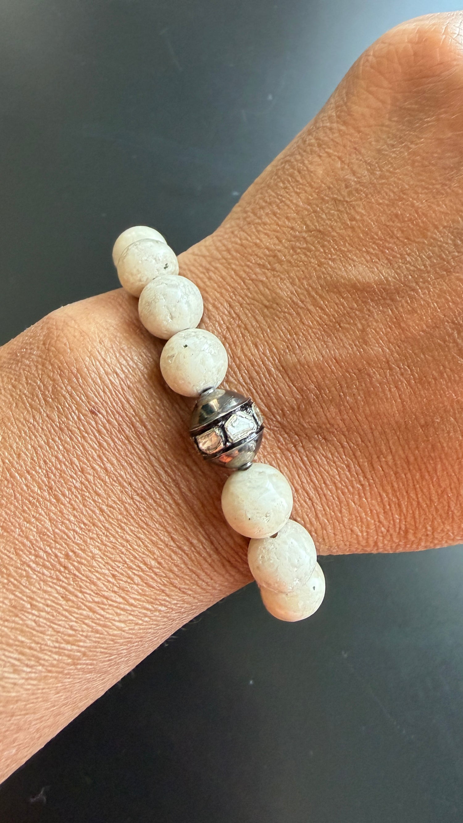 Sterling Silver Bracelet With Agate