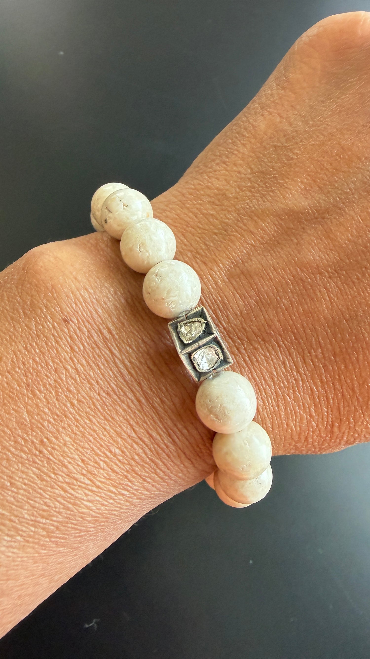 Sterling Silver Bracelet With Agate