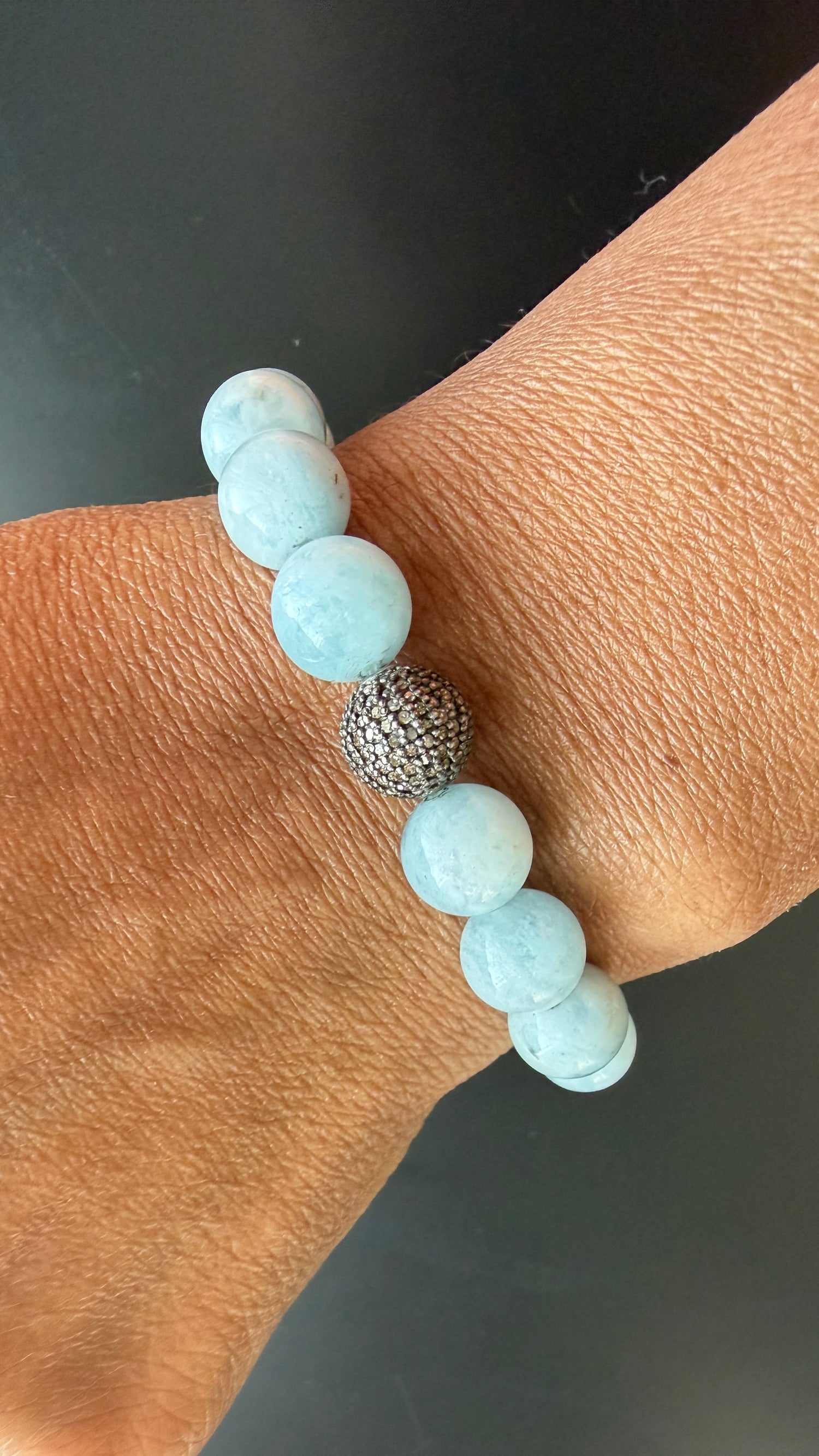 Sterling Silver Bracelet With Larimar