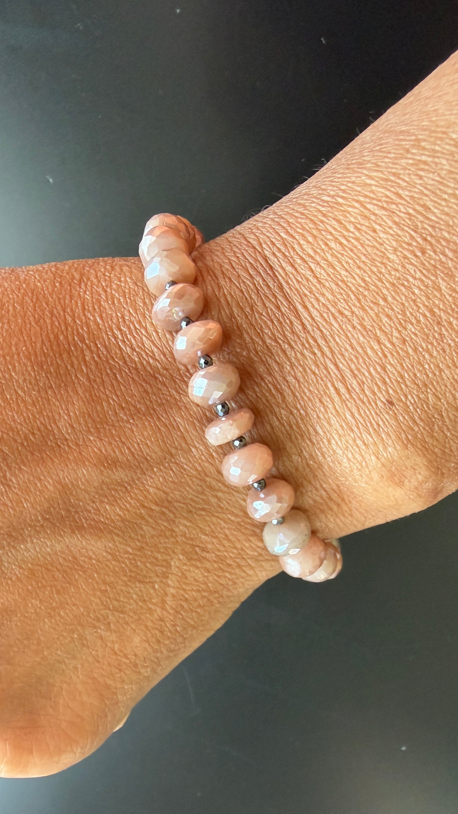 Bracelet With Moonstone And Pyrite