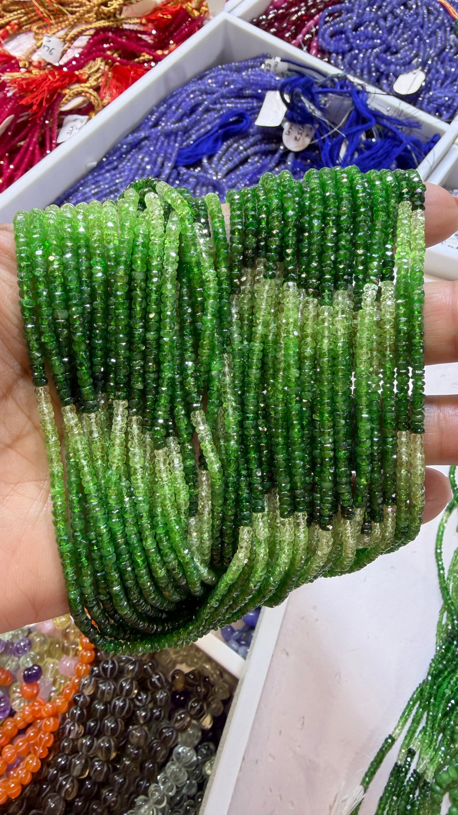 Tsavorite Beads 16 inches, 3mm