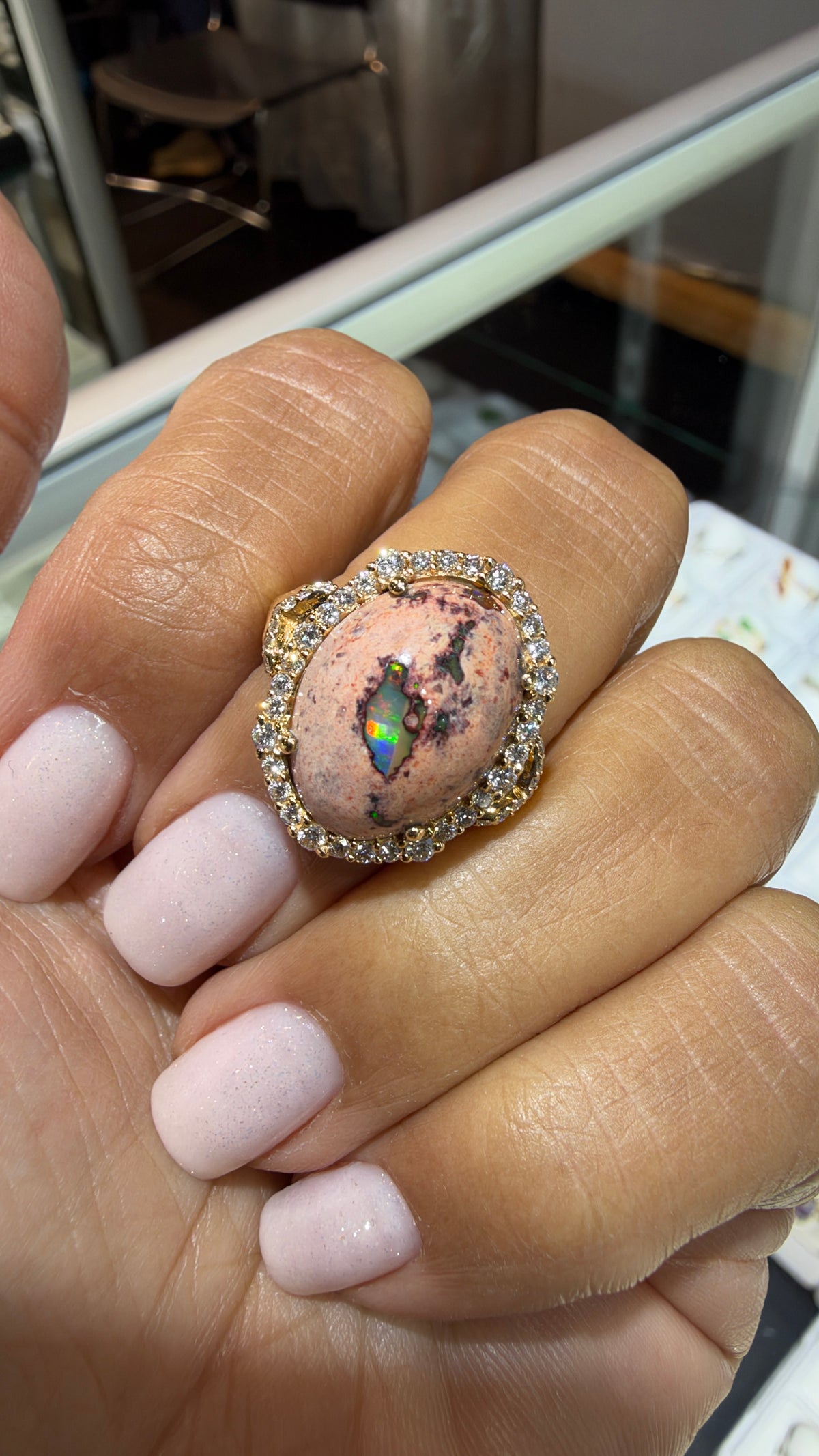 14k Yellow Gold Ring With Opal Size 7